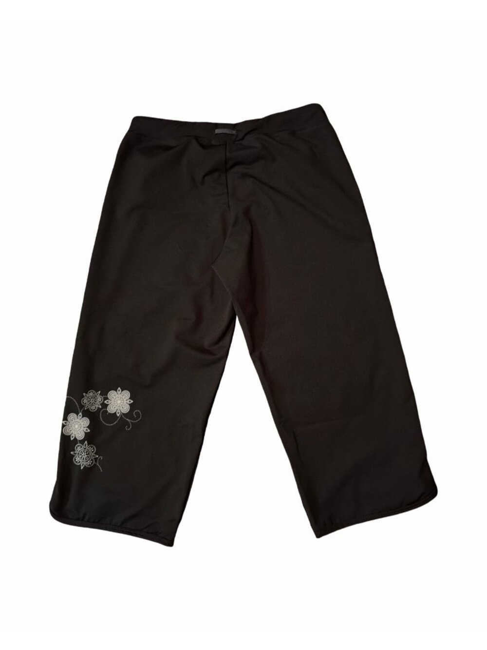 Title Nine Black Athletic Mandala Athleisure Capri  Pants Womens Size Small